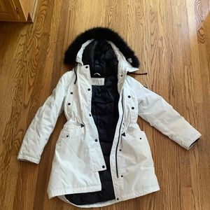 White Michael Kors Down Winter Coat